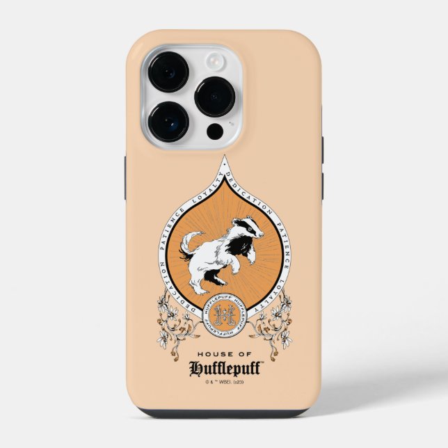 HARRY POTTER™ | Delicate Sketch HUFFLEPUFF™ Crest iPhone Case (Back)