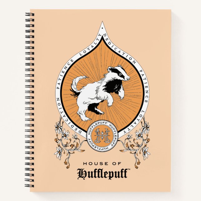 HARRY POTTER™ | Delicate Sketch HUFFLEPUFF™ Crest Notebook (Front)