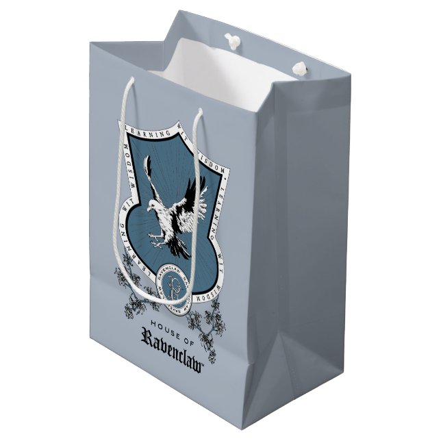 HARRY POTTER™ | Delicate Sketch RAVENCLAW™ Crest Medium Gift Bag (Front Angled)