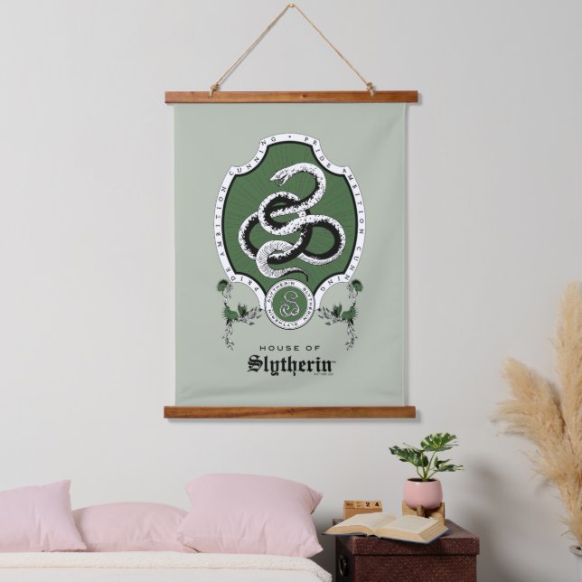 HARRY POTTER™ | Delicate Sketch SLYTHERIN™ Crest Hanging Tapestry (Bedroom)