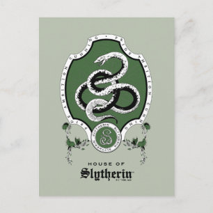 HARRY POTTER™   Delicate Sketch SLYTHERIN™ Crest Postcard