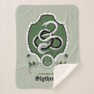 HARRY POTTER™   Delicate Sketch SLYTHERIN™ Crest Sherpa Blanket