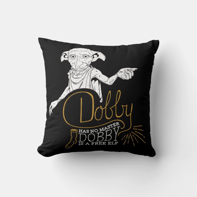 Harry Potter | Dobby Has No Master Throw Pillow (Front)
