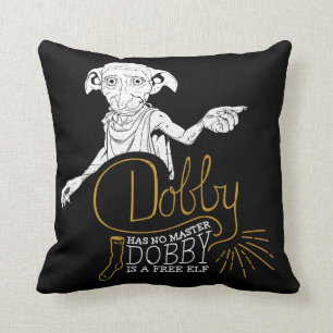 Harry Potter   Dobby Has No Master Throw Pillow