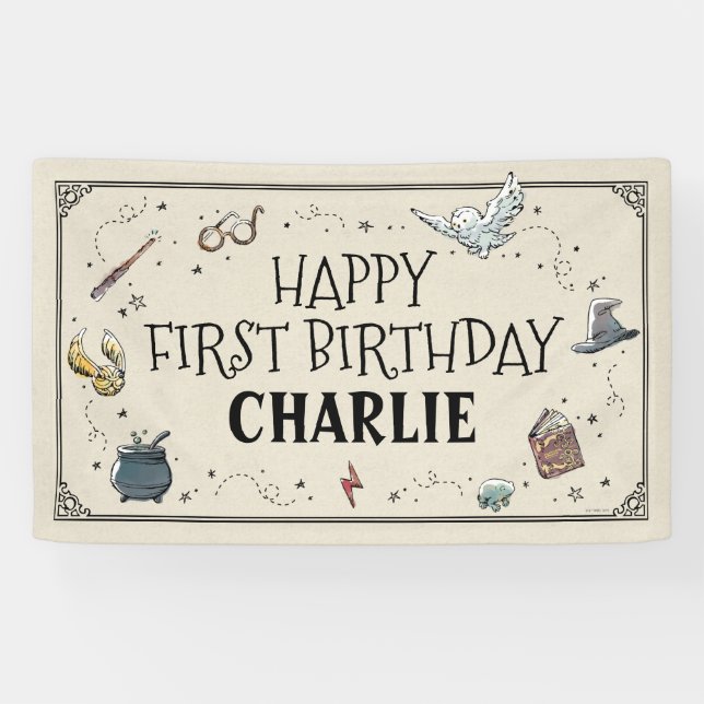 Harry Potter First Birthday Banner (Horizontal)