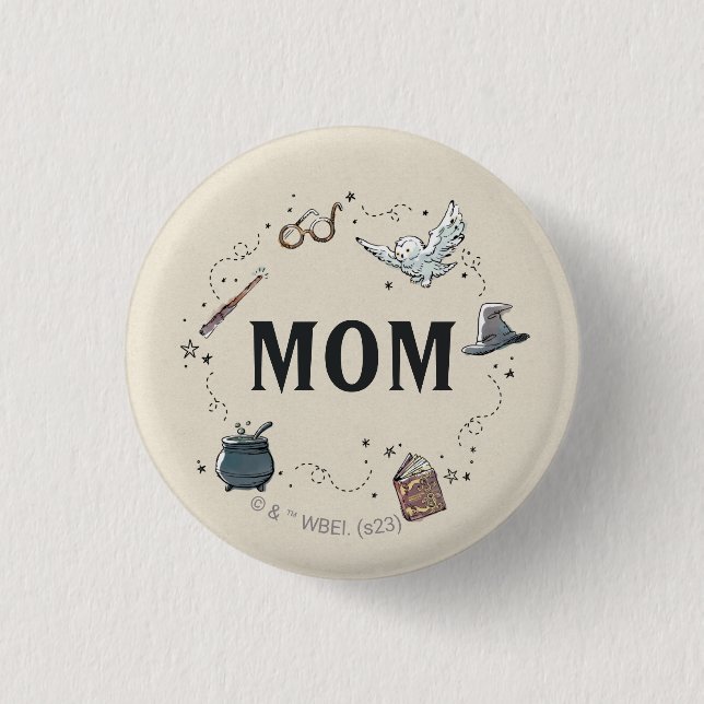 Harry Potter First Birthday Mom 1 Inch Round Button (Front)