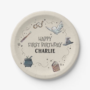 Harry Potter First Birthday Paper Plate