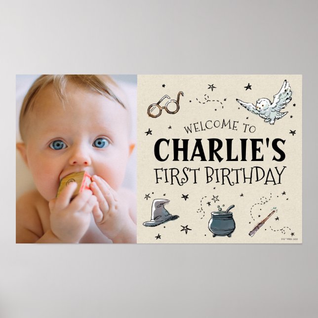 Harry Potter First Birthday Welcome Poster (Front)