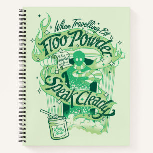 Harry Potter   Floo Powder Typography Graphic Notebook