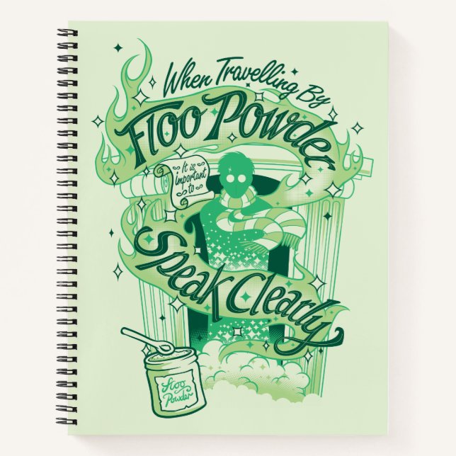 Harry Potter | Floo Powder Typography Graphic Notebook (Front)