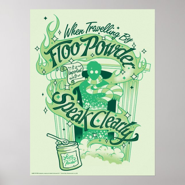 Harry Potter | Floo Powder Typography Graphic Poster (Front)