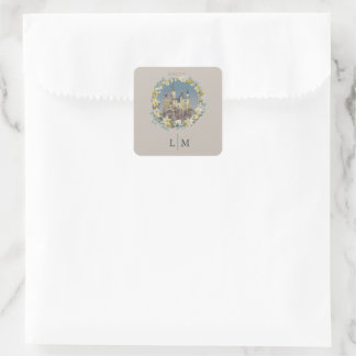 Harry Potter | Floral Hogwarts Castle Wedding Square Sticker
