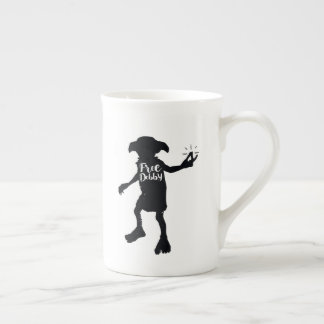 Harry Potter | "Free Dobby" Silhouette Typography Bone China Mug