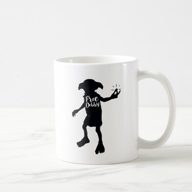 Harry Potter | "Free Dobby" Silhouette Typography Coffee Mug (Right)