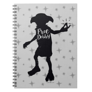 Harry Potter   "Free Dobby" Silhouette Typography Notebook