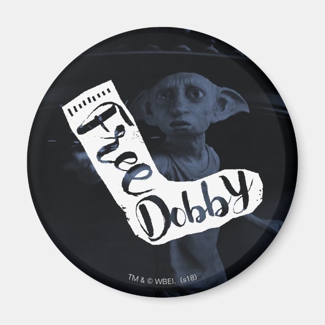 Harry Potter | "Free Dobby" Sock Typography Magnet (Front)