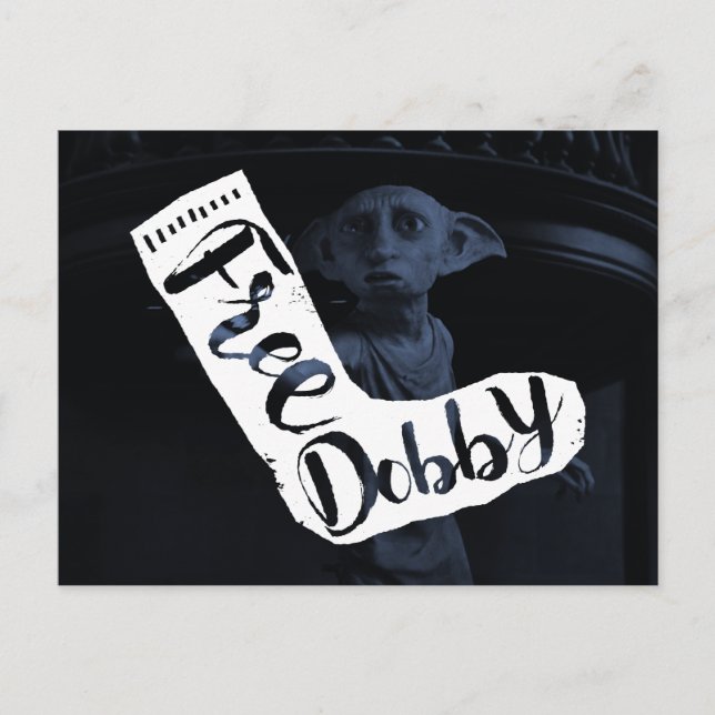 Harry Potter | "Free Dobby" Sock Typography Postcard (Front)