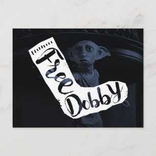 Harry Potter   "Free Dobby" Sock Typography Postcard