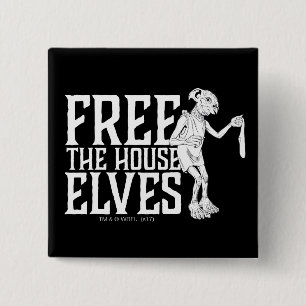 Harry Potter   Free The House Elves 2 Inch Square Button