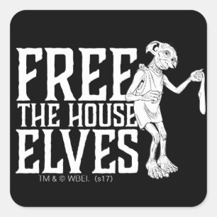 Harry Potter   Free The House Elves Square Sticker