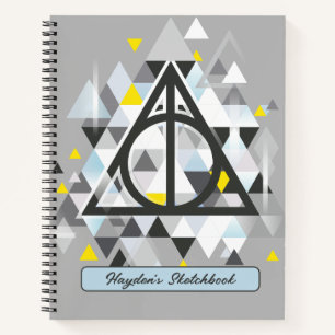 Harry Potter   Geometric Deathly Hallows Drawing Notebook