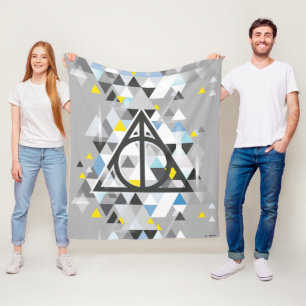 Harry Potter   Geometric Deathly Hallows Symbol Fleece Blanket