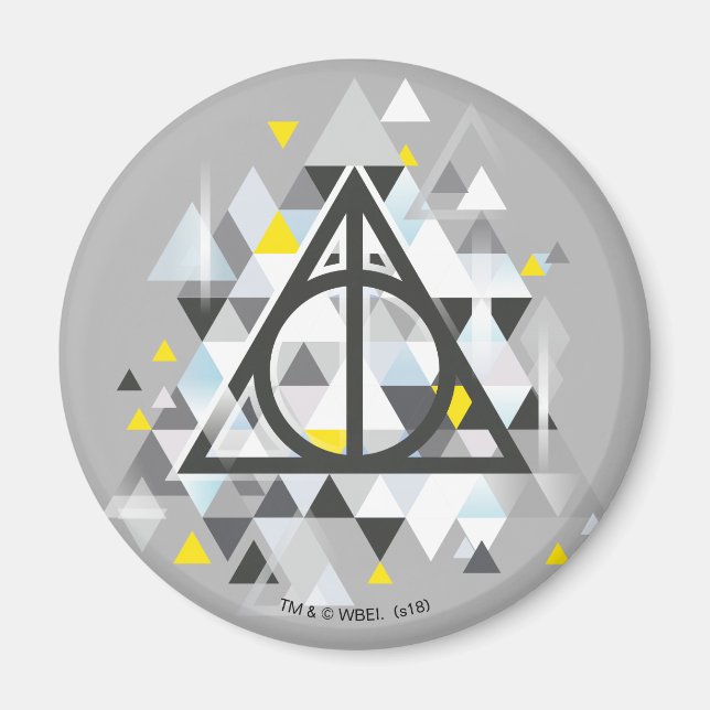 Harry Potter | Geometric Deathly Hallows Symbol Magnet (Front)