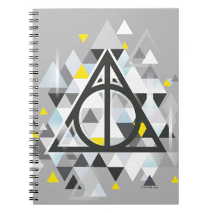 Harry Potter   Geometric Deathly Hallows Symbol Notebook