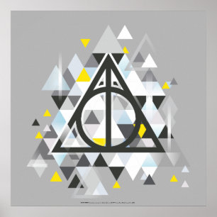 Harry Potter   Geometric Deathly Hallows Symbol Poster