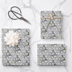Harry Potter   Geometric Deathly Hallows Symbol Wrapping Paper Sheet