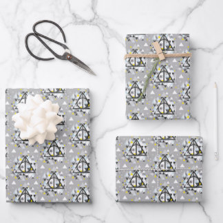 Harry Potter | Geometric Deathly Hallows Symbol Wrapping Paper Sheet