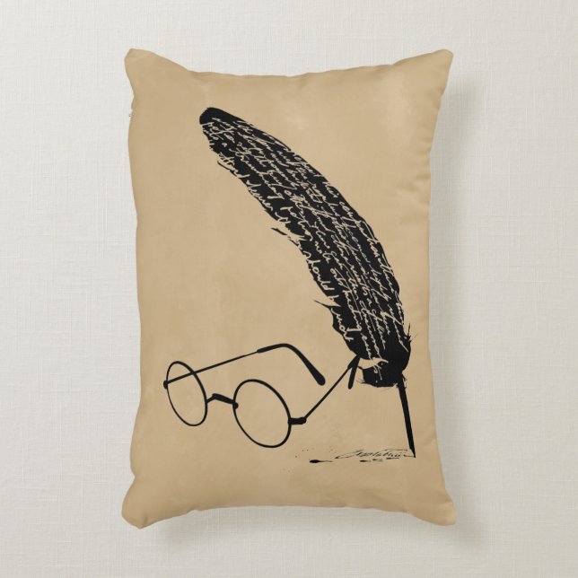 Harry Potter | Glasses And Quill Accent Pillow (Front(Vertical))