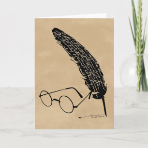 Harry Potter Glasses And Quill Card