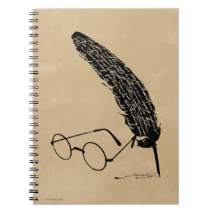 Harry Potter   Glasses And Quill Notebook