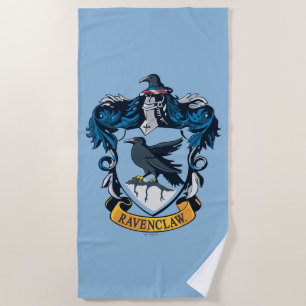 Harry Potter    Gothic Ravenclaw Crest Beach Towel