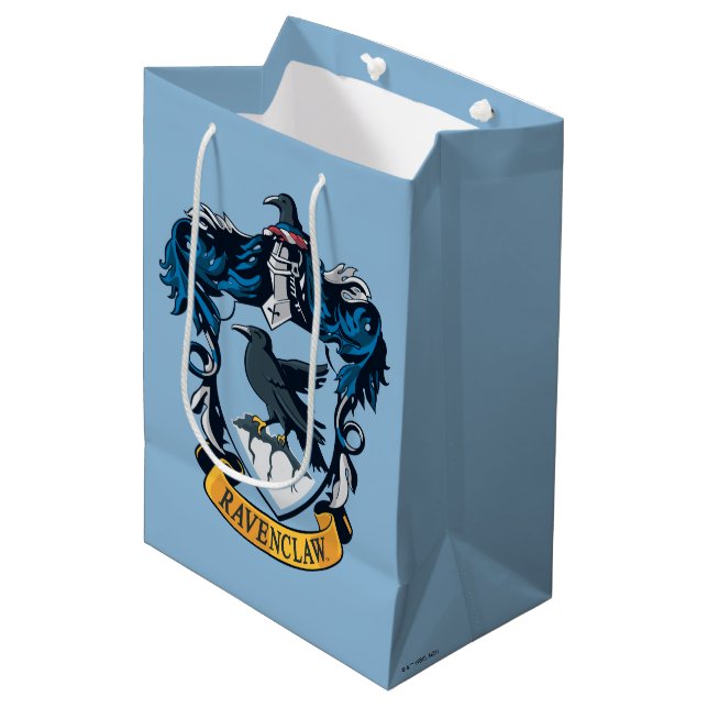 Harry Potter  | Gothic Ravenclaw Crest Medium Gift Bag (Front Angled)