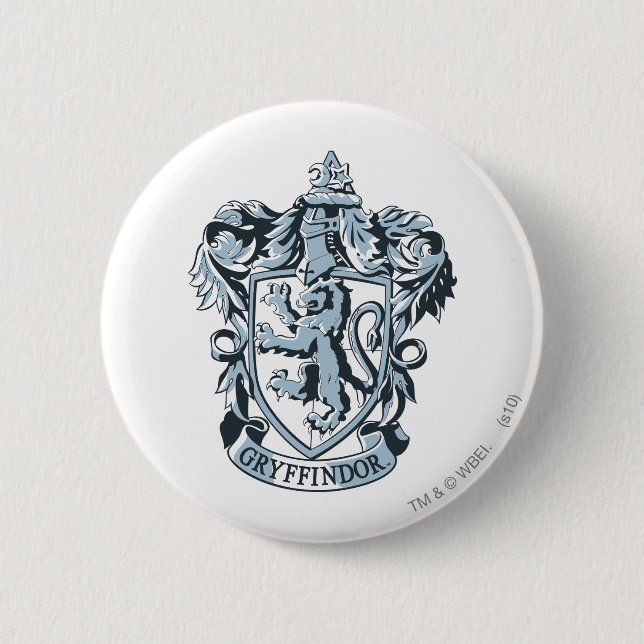 Harry Potter | Gryffindor Crest Blue 2 Inch Round Button (Front)
