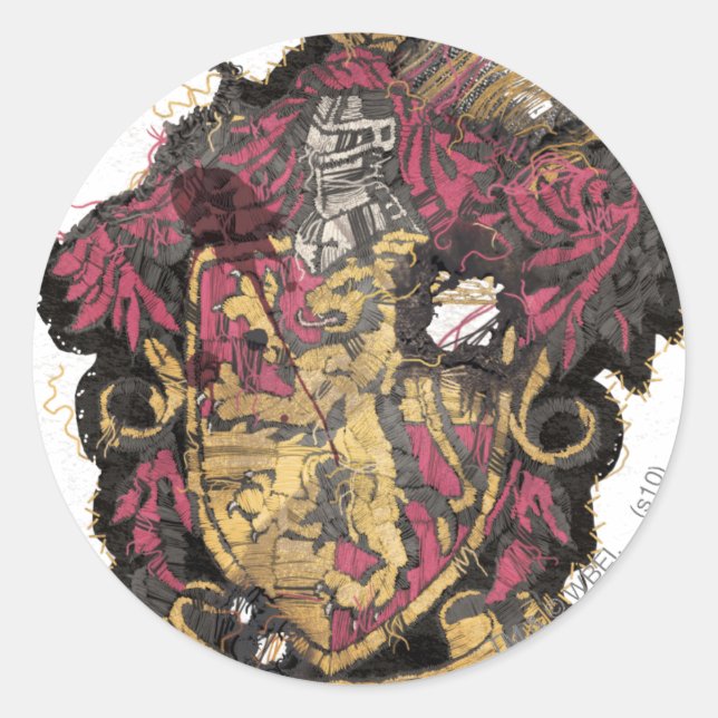 Harry Potter | Gryffindor Crest - Destroyed Classic Round Sticker (Front)