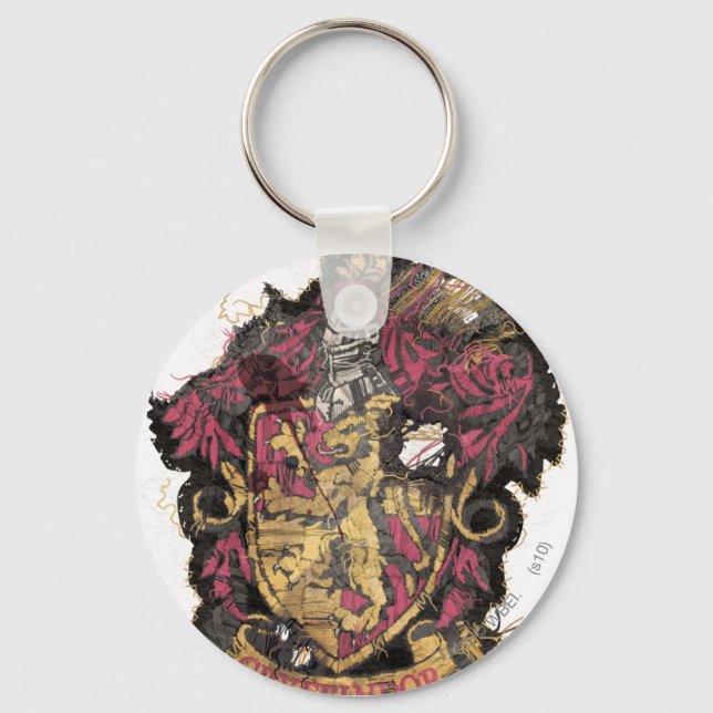 Harry Potter | Gryffindor Crest - Destroyed Keychain (Front)