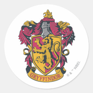 Harry Potter | Gryffindor Crest Gold and Red Classic Round Sticker