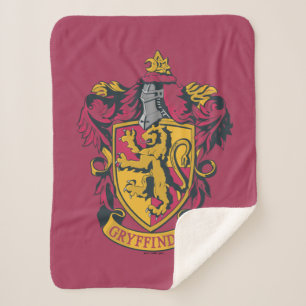Harry Potter   Gryffindor Crest Gold and Red Sherpa Blanket