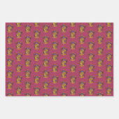 Harry Potter | Gryffindor Crest Gold and Red Wrapping Paper Sheet (Front 3)