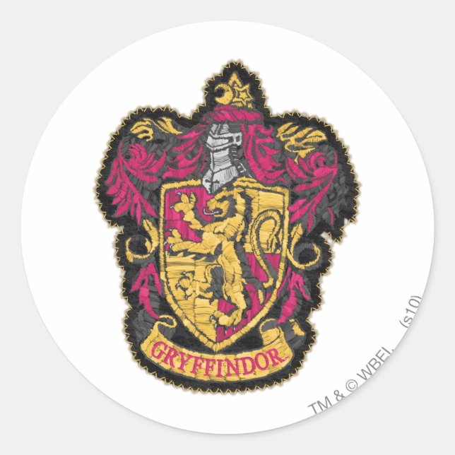 Harry Potter | Gryffindor House Crest Classic Round Sticker (Front)
