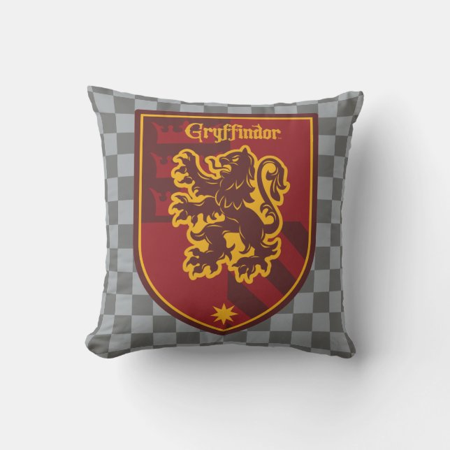 Harry Potter | Gryffindor House Pride Crest Throw Pillow (Front)