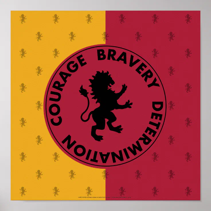 Harry Potter GRYFFINDOR™ House Traits Graphic Poster Zazzle