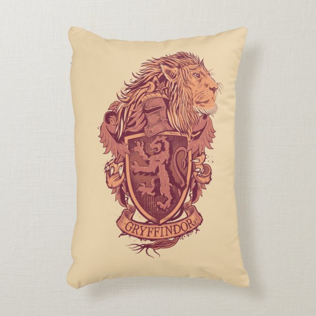 Harry Potter | Gryffindor Lion Crest Decorative Pillow (Front(Vertical))