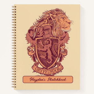 Harry Potter   Gryffindor Lion Crest Drawing Notebook