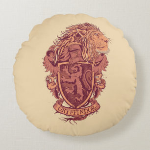 Harry Potter   Gryffindor Lion Crest Round Pillow