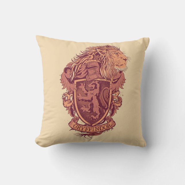 Harry Potter | Gryffindor Lion Crest Throw Pillow (Front)
