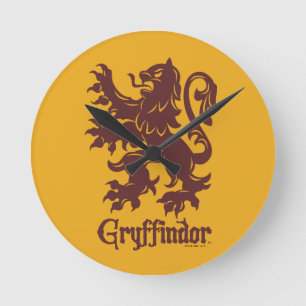 Harry Potter Gryffindor Lion Graphic Round Clock
